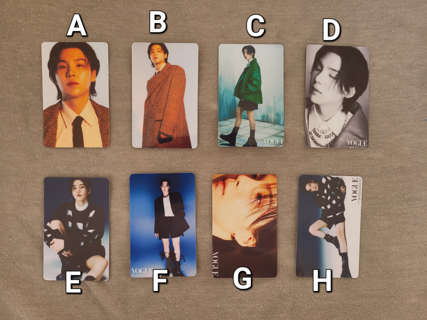 BTS Suga Japan Fashion Photocards