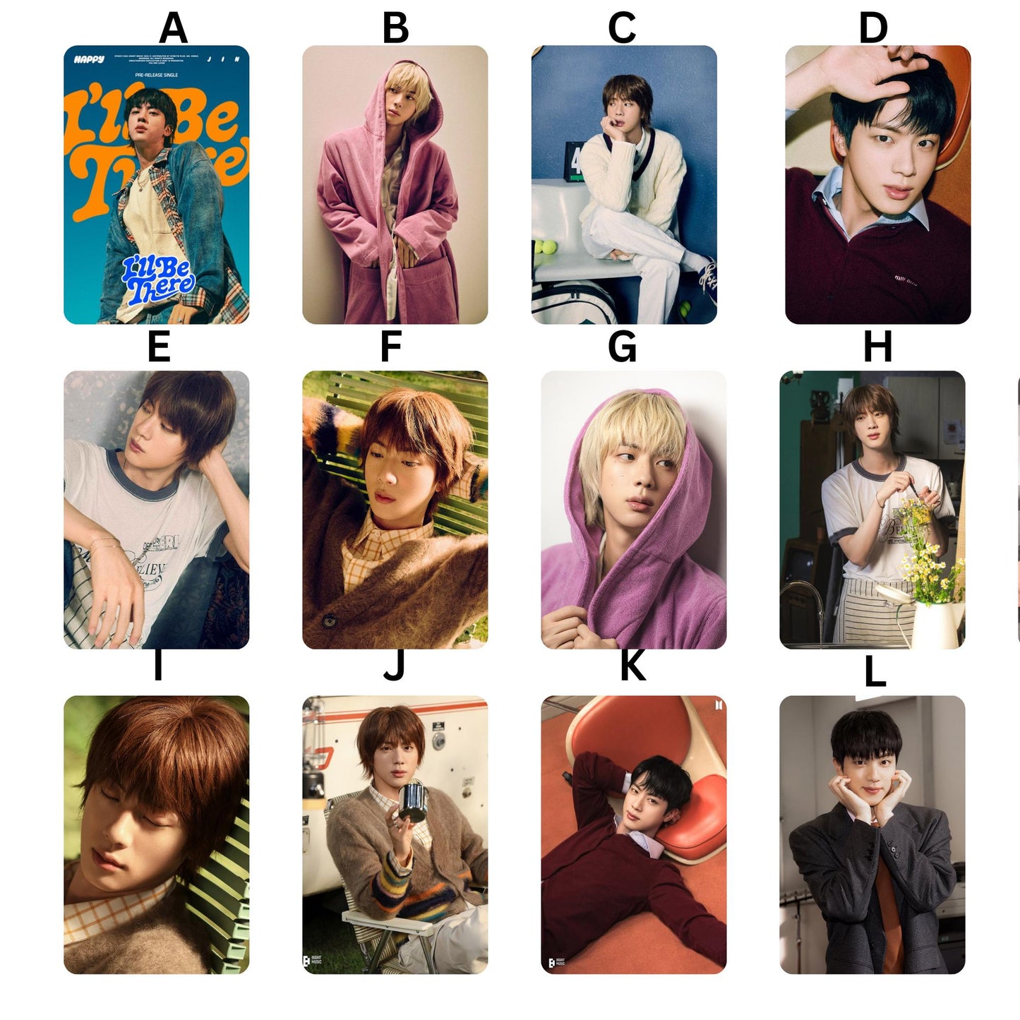 Jin Happy I'll be There Teaser Photocards