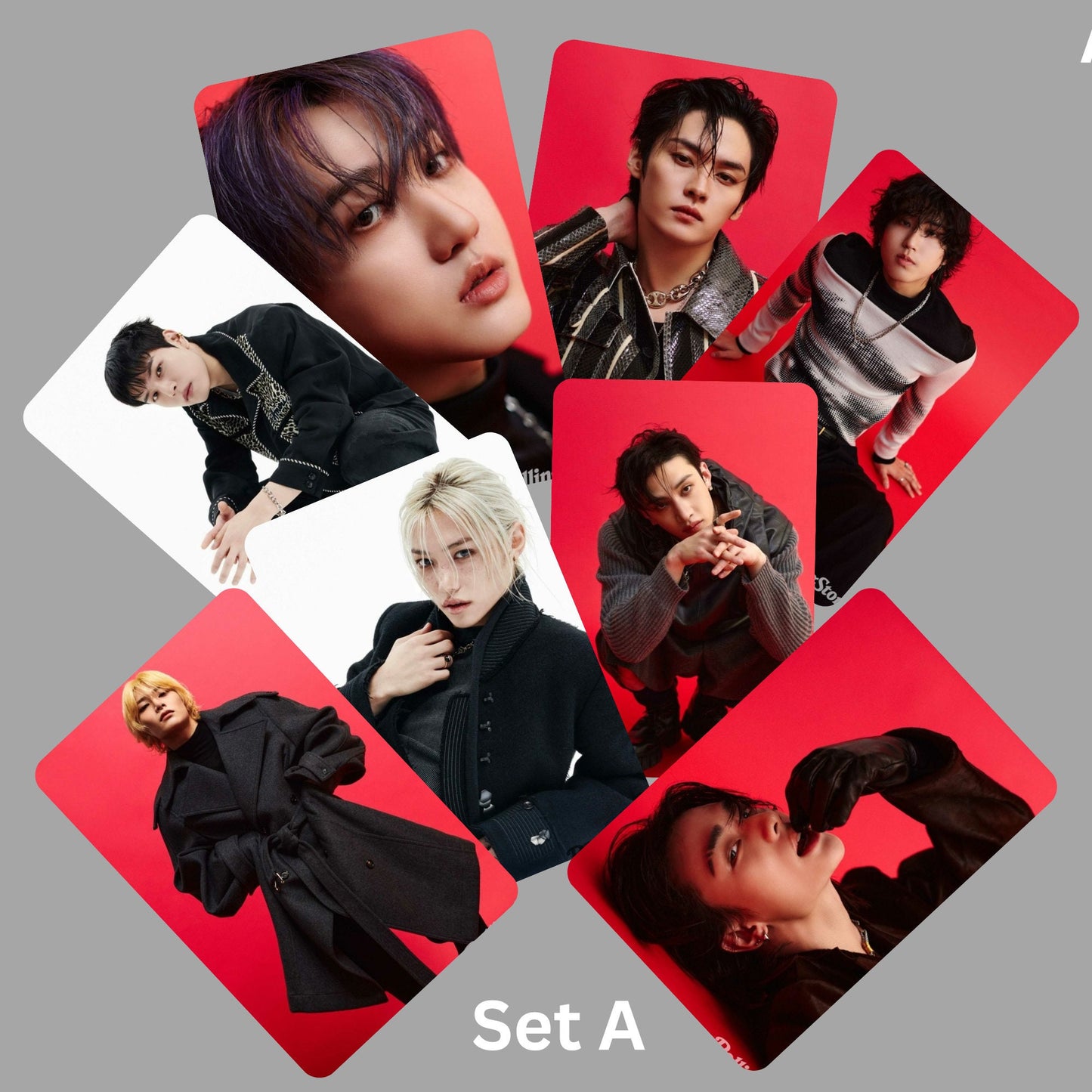 Stray Kids SKZ Rolling Stone Photocards Set 3 Ver and OT8