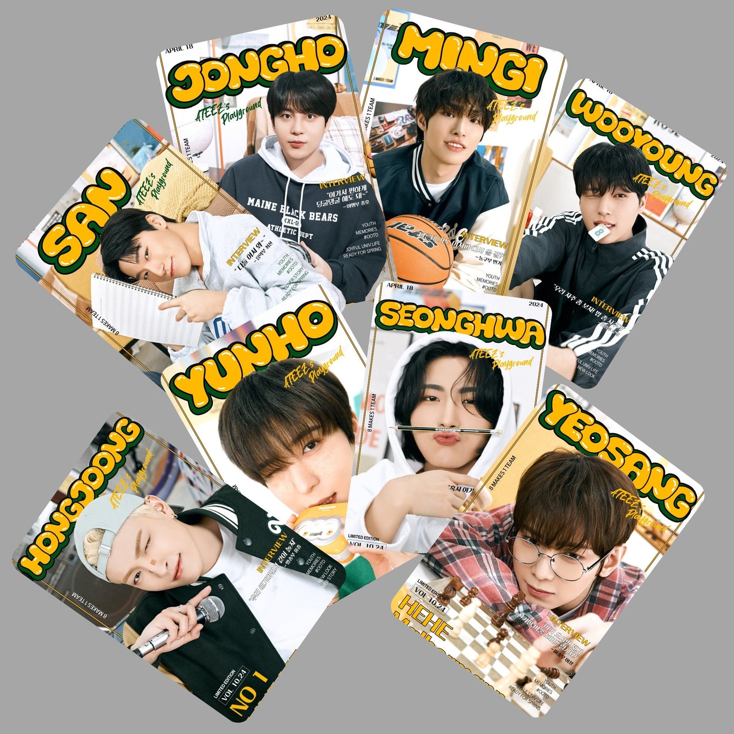 Ateez Playground Photocard Set