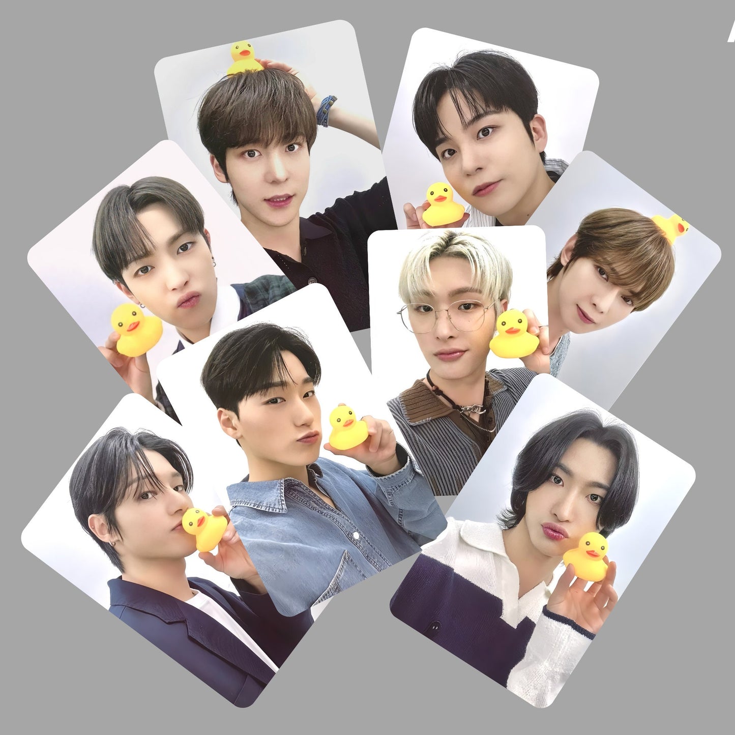 Ateez Golden Hour Work Fansign Photocard Rubber Duck Version