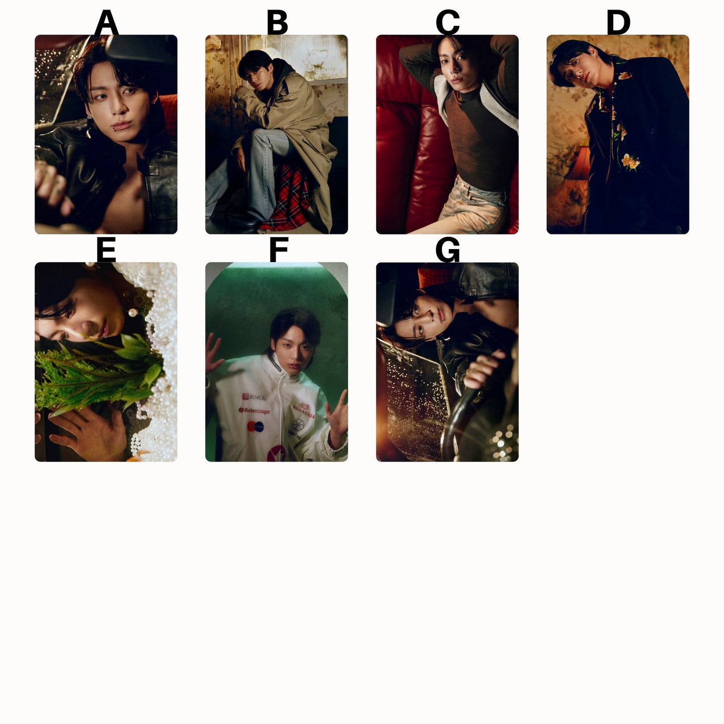 BTS Jungkook Fashion Postcard and Photocards Set