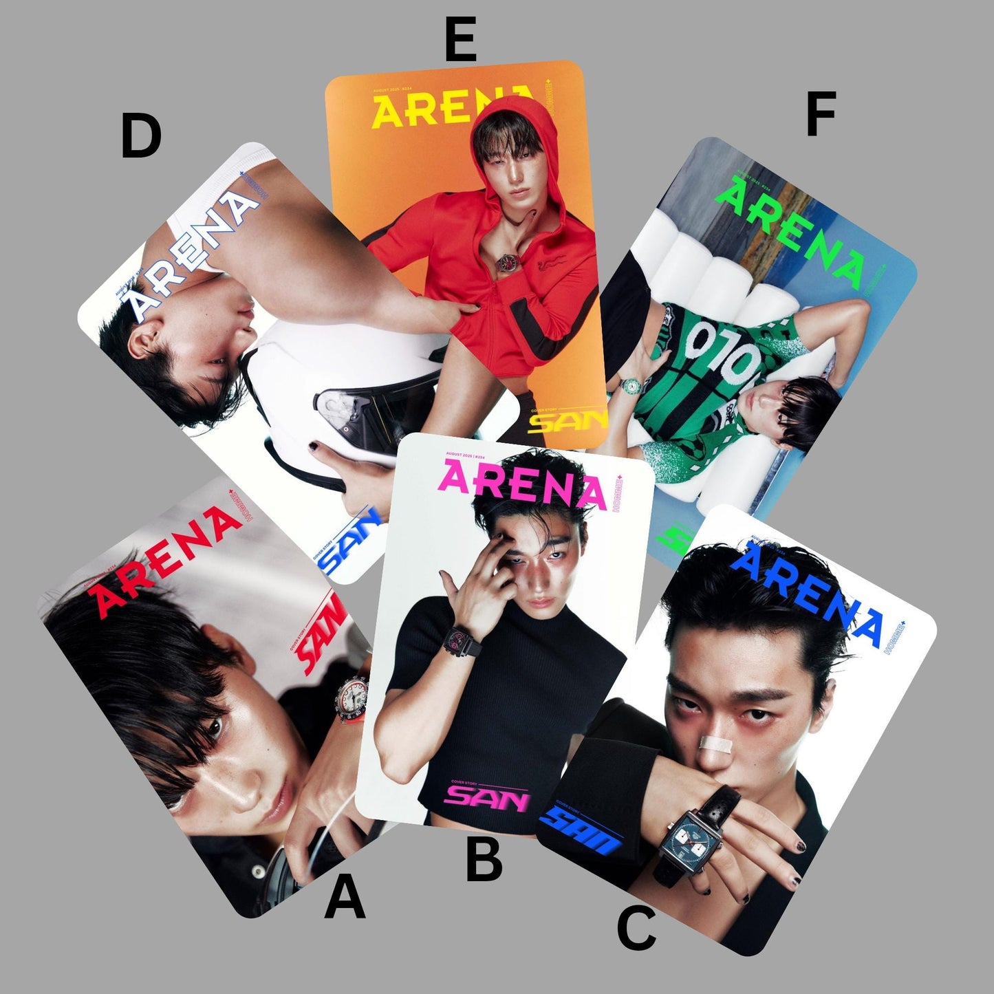 Ateez San Magazine Cover Photocards