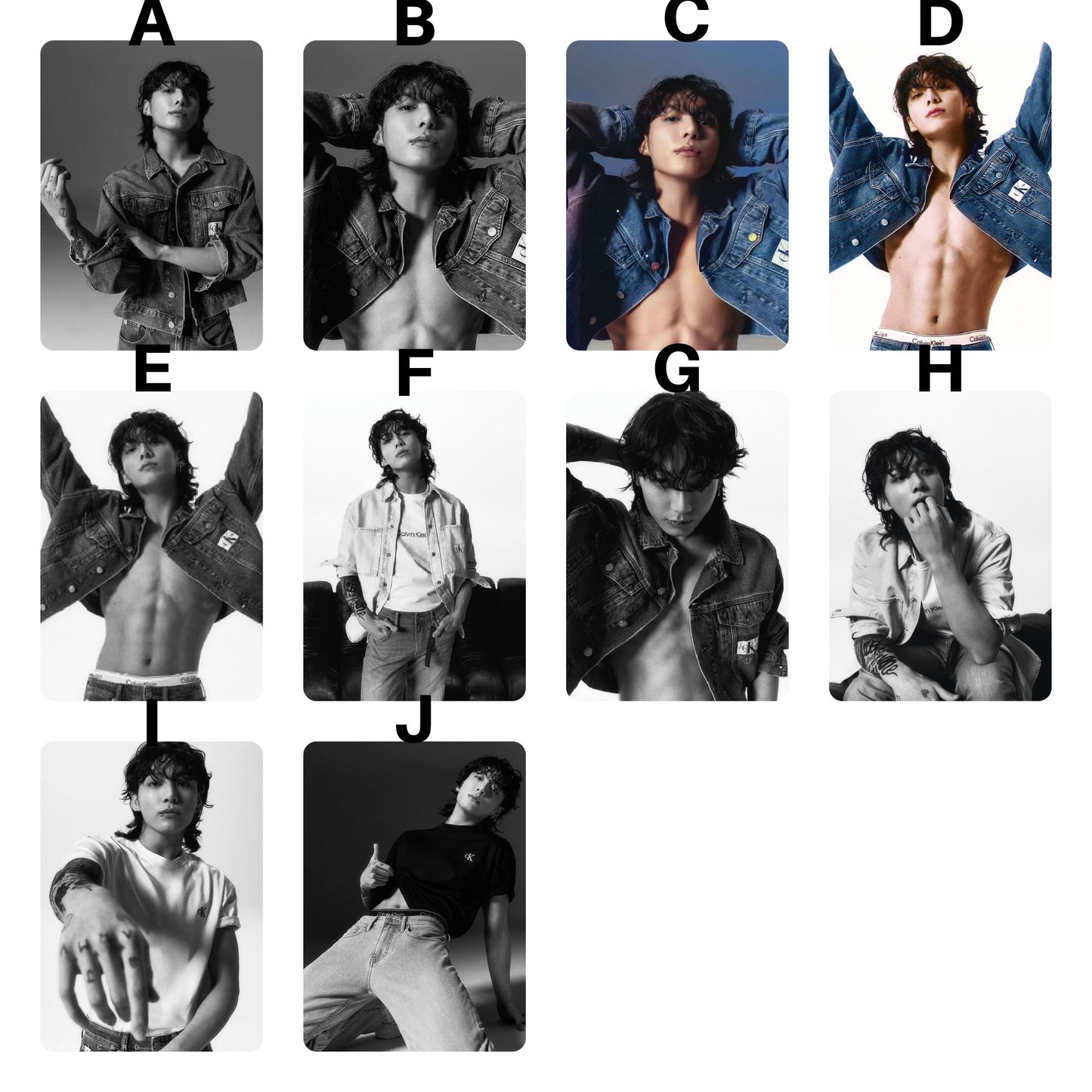 BTS Jungkook CK Photocards