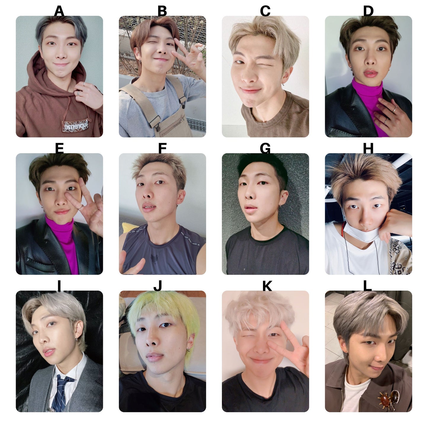 BTS RM Namjoon Selca Photocards