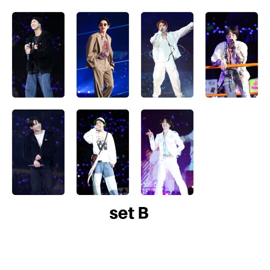 BTS Photocards Permission to Dance PTD Las Vegas