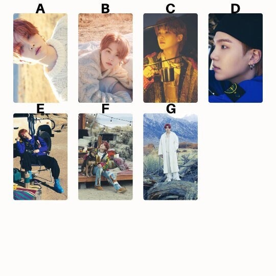 BTS Me Myself Suga Wholly or Whole Me Photocards