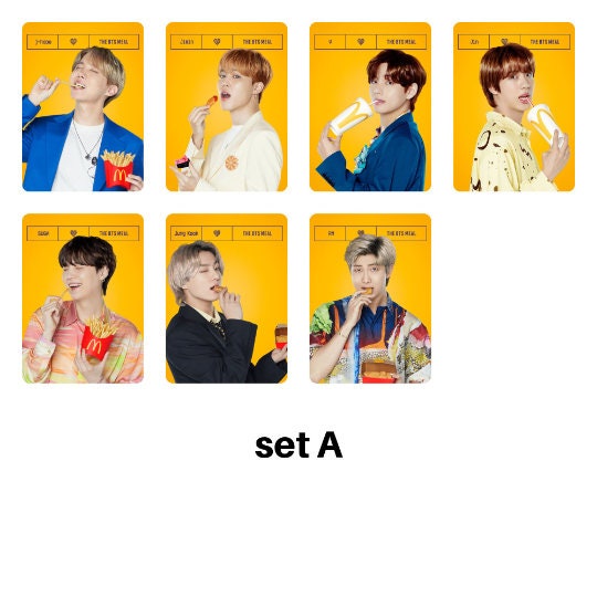 BTS McDonalds Photocards Set