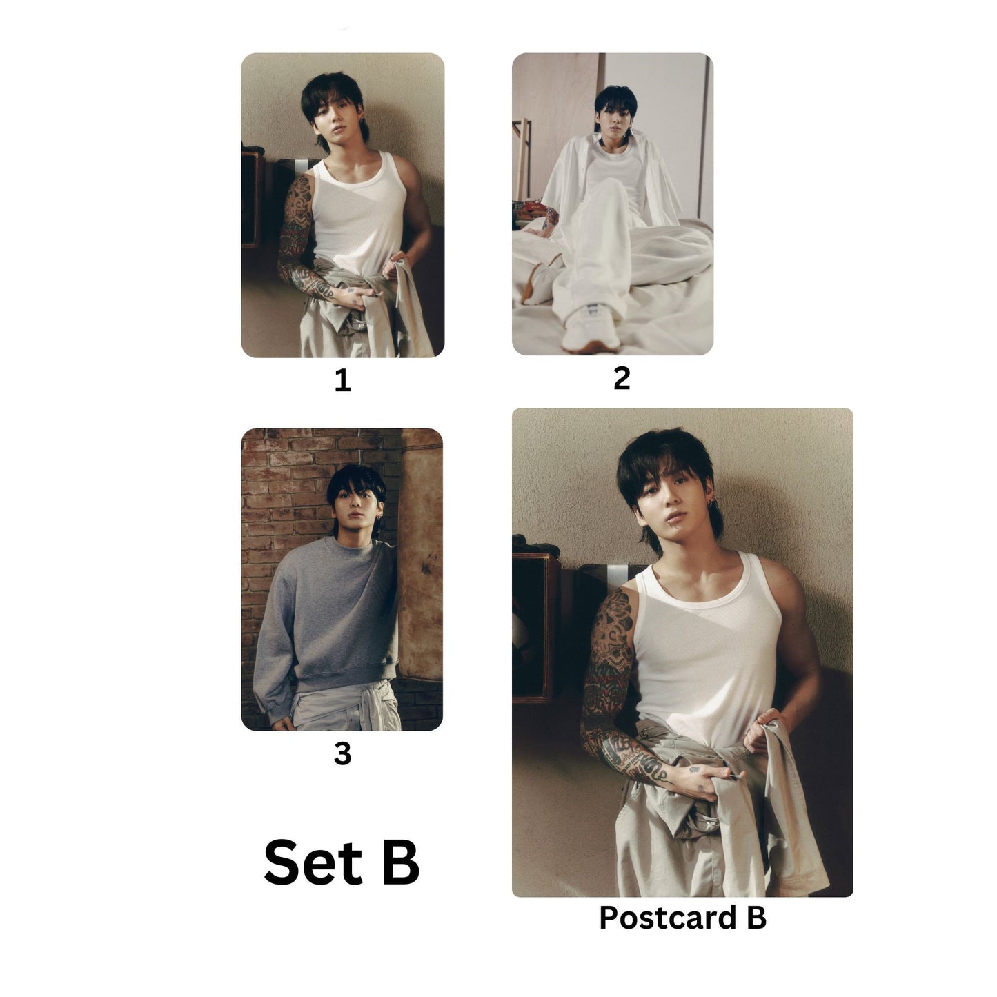 Jungkook Golden Photocard and Postcard Sets