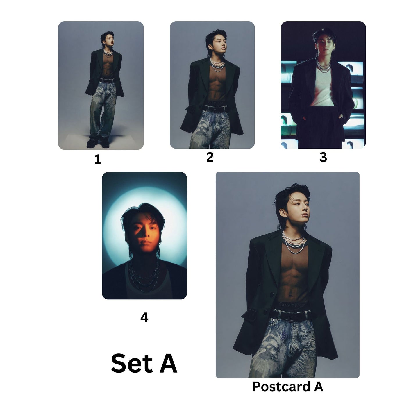 Jungkook Golden Photocard and Postcard Sets