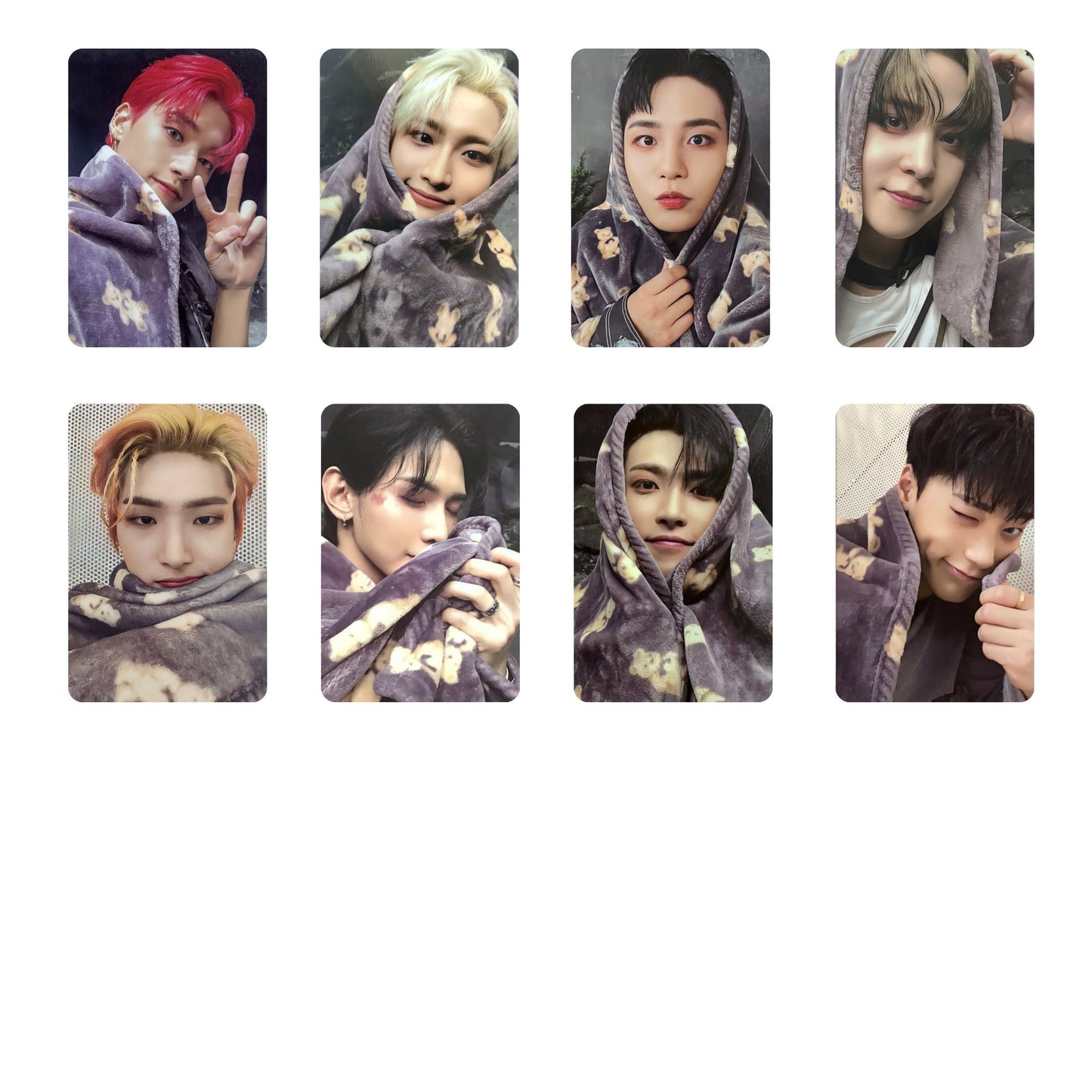 Ateez Spin Off Blanket Photocards Set