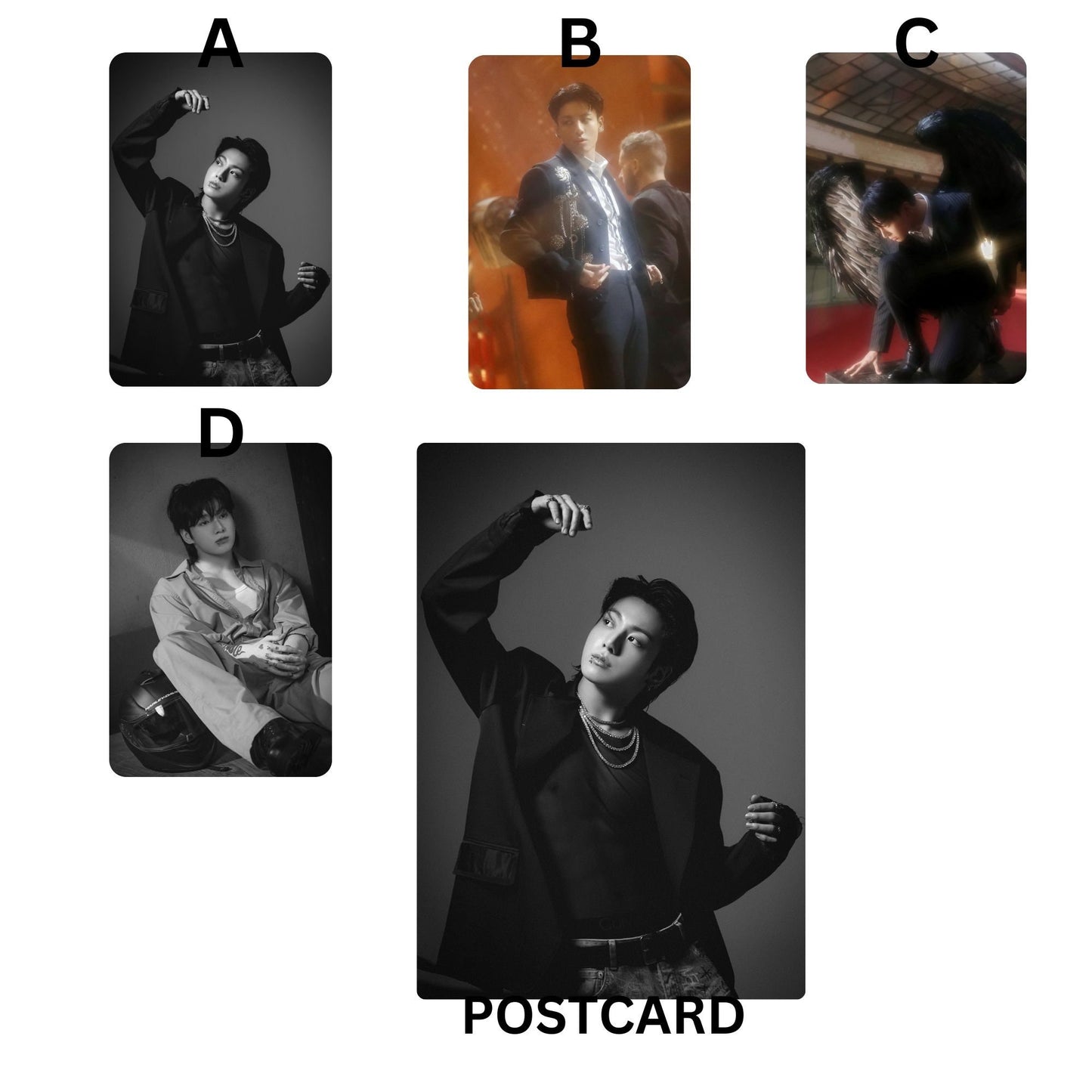 Jungkook Golden Photocards and Postcard Set