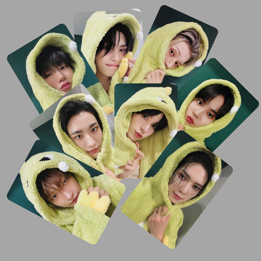 Ateez Golden Hour Pt 3 Fansign Photocards Green Hoodie Vers
