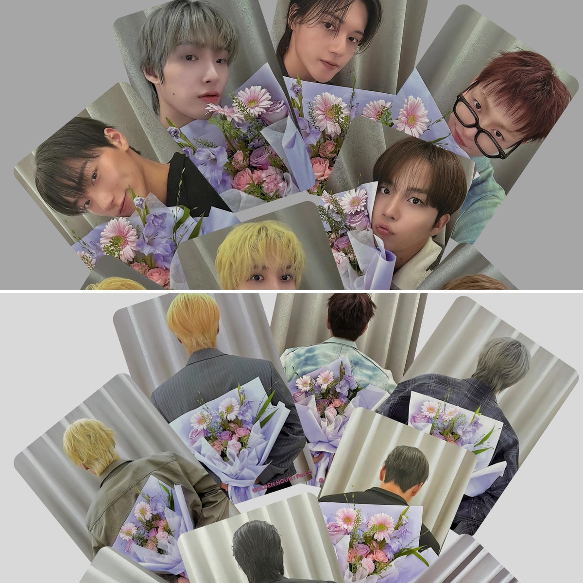 Ateez Golden Hour Pt 5 Bouquet Photocards Double Sided Full Set