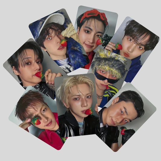 Ateez Golden Hour Pt 5  Fan Sign Photocards Strawberry Vers