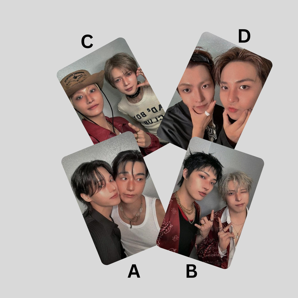 Ateez Golden Hour Pt 5 Luckydraw Red Bow Photocards and Unit