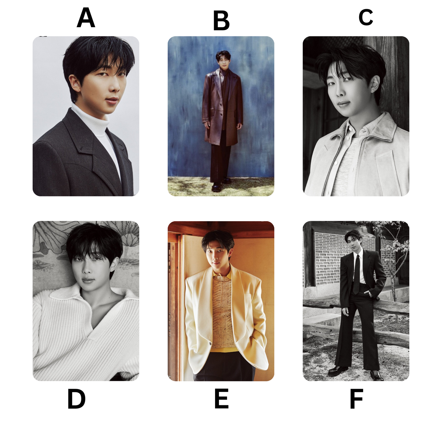 BTS RM Fashion Photocards